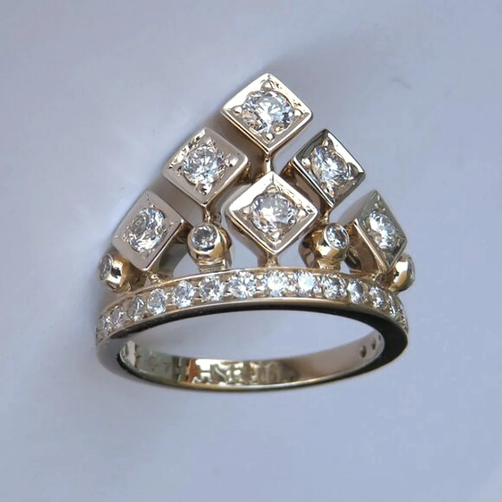 H Stern 18K Gold Diamonds King Ring 